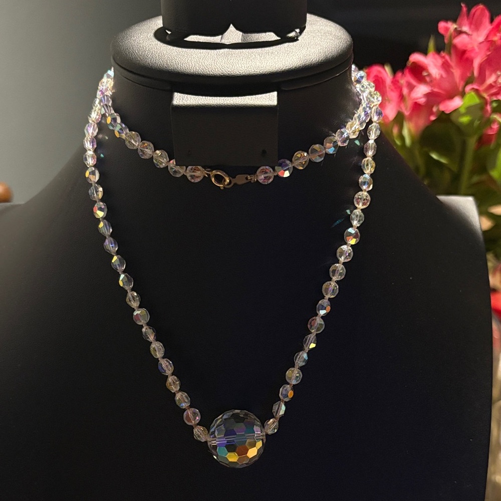Vintage Vogue Crystal Beaded Necklace